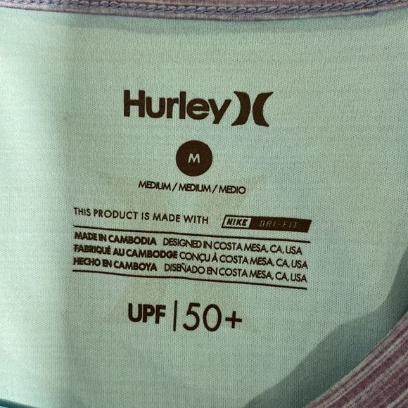 Hurley Men’s Dri Fit Exist t-shirt upf 50+, size M. - Picture 5 of 8